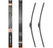 Комплект щеток стеклоочистителя Airline 500/450 мм (20/18) бескаркасные PREMIUM с креплением Крючок 9x3, 9x4 мм, 2 штуки AWBM006