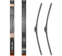 Комплект щеток стеклоочистителя Airline 500/500 мм (20/20) бескаркасные PREMIUM с креплением Крючок 9x3, 9x4 мм, 2 штуки AWBM008