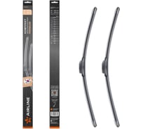 Комплект щеток стеклоочистителя Airline 600/350 мм (24/14) бескаркасные PREMIUM с креплением Крючок 9x3, 9x4 мм, 2 штуки AWBM031