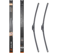 Комплект щеток стеклоочистителя Airline 650/450 мм, (26/18) бескаркасные PREMIUM с креплением Крючок 9x3, 9x4 мм, 2 штуки AWBM080