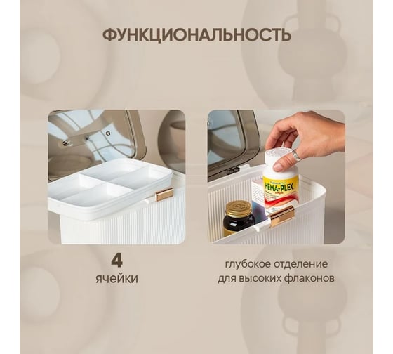 Аптечка органайзер для таблеток и лекарств Oqqi 18.5x31x17.5 YX-01/5