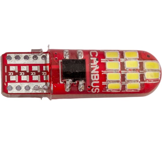 Автолампа SKYWAY диод T10 (W5W) 12V 20 SMD диодов 1-конт (CANBUS) белая, 2 шт. S08201455 1
