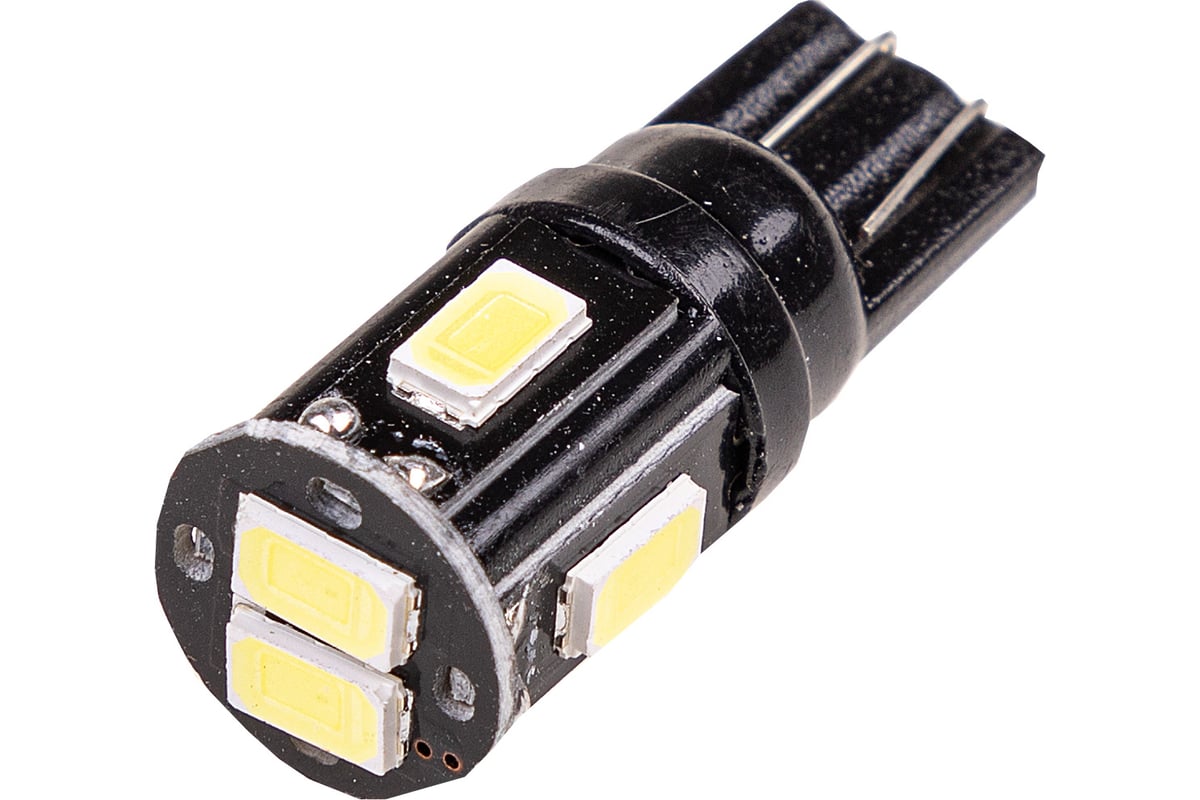 Автолампа SKYWAY диод T10 W5W 12V 6SMD без цоколя 1-конт Белая Салон,  габариты, номер S08201453