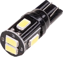 Автолампа SKYWAY диод T10 W5W 12V 6SMD без цоколя 1-конт Белая Салон, габариты, номер S08201453
