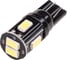 Автолампа SKYWAY диод T10 W5W 12V 6SMD без цоколя 1-конт Белая Салон, габариты, номер S08201453 1