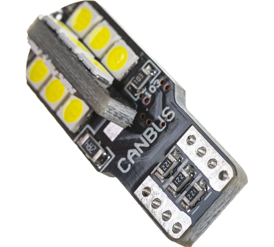 Автолампа SKYWAY диод T10 (W5W) 12V 24 SMD диода 1-конт (CANBUS) белая, 2 шт. S08201454