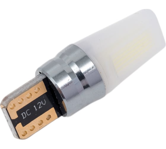 Автолампа SKYWAY диод T10W5W 12-24V COB диод 1-конт с обманкой Белая Салон, габариты, номер S08201434