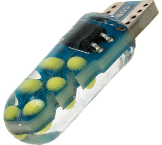 Автолампа SKYWAY диод T10 (W5W) 12V 12 COB диодов 1-конт белая, в комплекте 2 шт S08201432