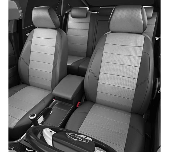 Авточехлы AVTOLIDER1 для Nissan Qashqai 1 J10 с 2006-2013г. джип 5 мест Задняя спинка 40 на 60, сиденье единое. Задний подлокотник (молния), 5-подголовников NI19-0801-EC17