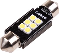 Автолампа SKYWAY диод T11C5W 12V 6SMD 1-конт 39мм с обманкой Белая Салон, номер S08201440