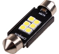 Автолампа SKYWAY диод T11C5W 12V 6SMD 1-конт 41мм с обманкой Белая Салон, номер S08201441