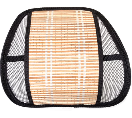 Анатомическая массажная поддержка под спину SKYWAY Support-02 полиэстер/бамбук черно/бежевый S10201002