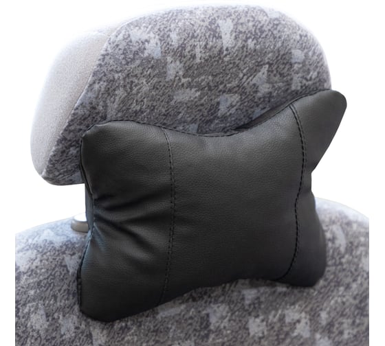 Подушка на подголовник SKYWAY 25х18 кожа иск. Черная S08001010 1