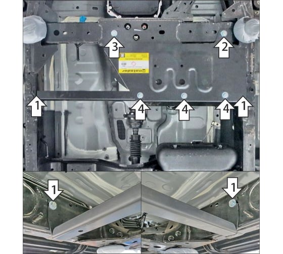 Защита стальная MOTODOR 2 мм РК Oting Paladin, V-2,0 с 2023 г  78606