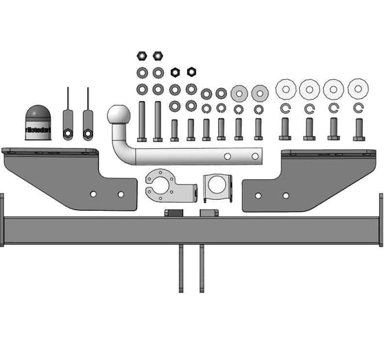 Фаркоп MOTODOR Haval H3 2024 - н.в. оцинкованный шар 93116-A