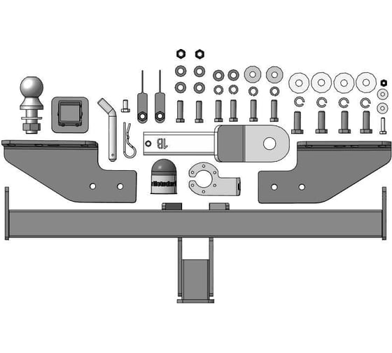 Фаркоп MOTODOR Haval H3 2024 - н.в. оцинкованный шар 93117-E