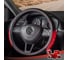 Чехол на руль DSV Black+Red М, искусственная кожа, со вставкой R99302B 3