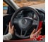 Чехол на руль DSV Black+Red М, искусственная кожа, со вставкой R99302B 7