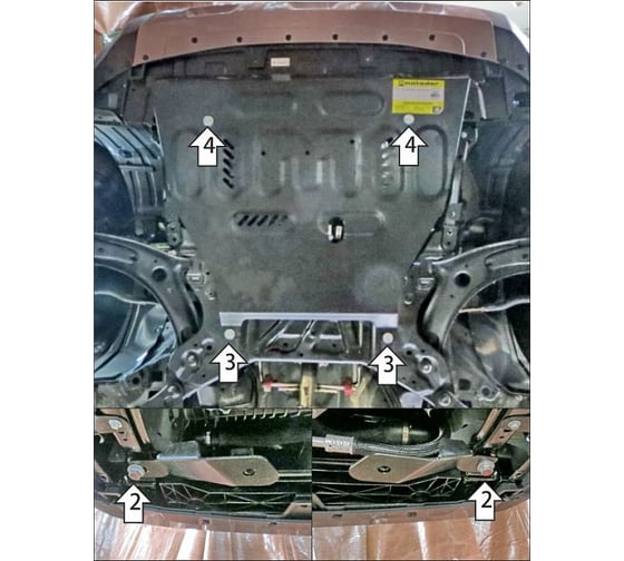 Защита MOTODOR сталь 2 мм Д, КПП Haval H3 V=1.5 FWD и 4WD с 2024 73108