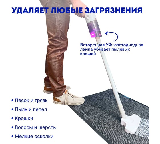 Беспроводной пылесос AMR с трубкой-удлинителем для домашней уборки CYCLONIX CL JP005