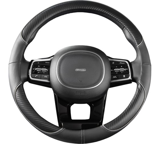 Оплетка SKYWAY Combo-12 M Черно/серая экокожа S01102474