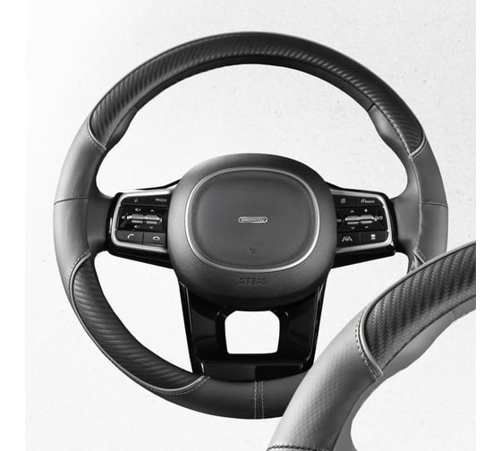 Оплетка SKYWAY Combo-12 M Черно/серая экокожа S01102474
