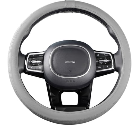 Оплетка SKYWAY Standart-2 М Серая экокожа S01102482