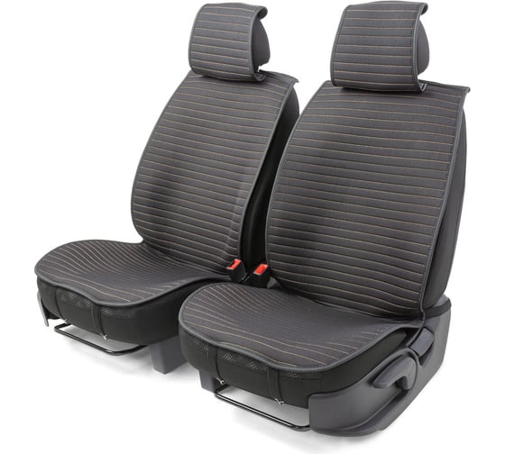 Накидки на передние сиденья CarPerformance, 2 шт. материал fiberflax /лен/ CUS-1022 BK/BE