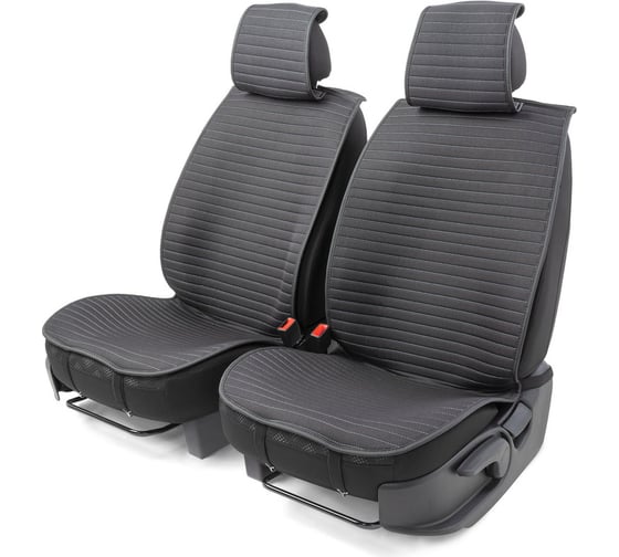 Накидки на передние сиденья CarPerformance, 2 шт. материал fiberflax /лен/ CUS-1022 BK/GY