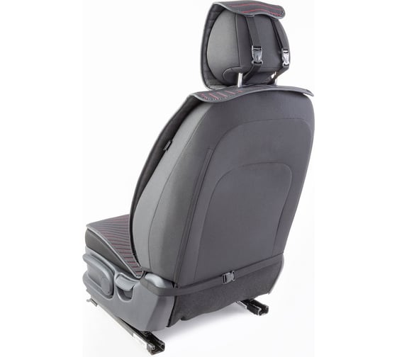 Накидки на передние сиденья CarPerformance, 2 шт. материал fiberflax /лен/ CUS-1022 BK/RD
