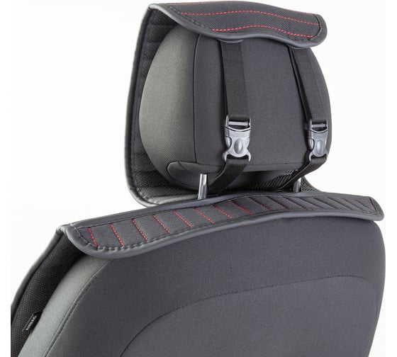 Накидки на передние сиденья CarPerformance, 2 шт. материал fiberflax /лен/ CUS-1022 BK/RD