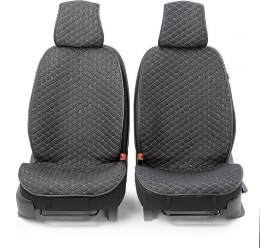 Накидки на передние сиденья CarPerformance, 2 шт. материал fiberflax /лен/ CUS-1032 BK