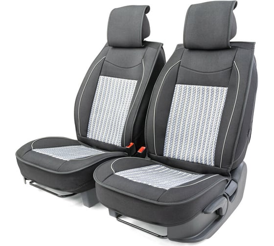 Каркас накидки на переднее сиденье CarPerformance 2 шт., алькантара CUS-2062 BK/GY