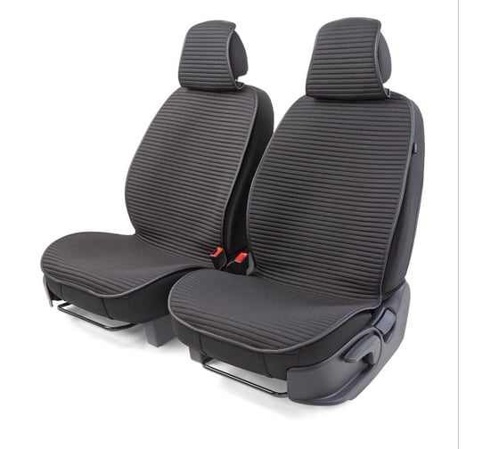 Накидки на передние сиденья CarPerformance, 2 шт. материал fiberflax /лен/ CUS-1042 BK 1