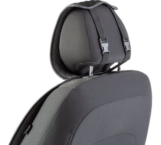 Накидки на передние сиденья CarPerformance, 2 шт. материал fiberflax /мягкий лен/ CUS-1052 BK/GY