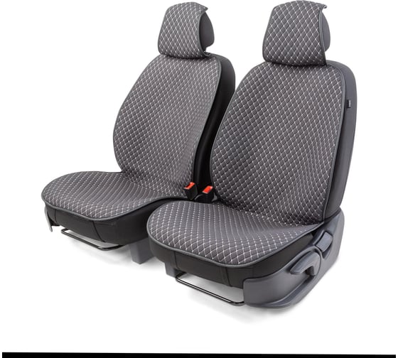 Накидки на передние сиденья CarPerformance, 2 шт. материал fiberflax /мягкий лен/ CUS-1052 GY/GY
