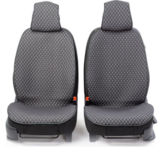 Накидки на передние сиденья CarPerformance, 2 шт. материал fiberflax /мягкий лен/ CUS-1052 GY/GY