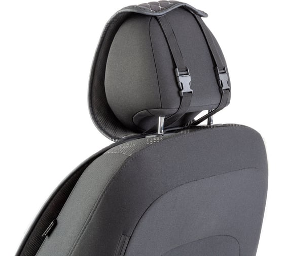 Накидки на передние сиденья CarPerformance, 2 шт. материал fiberflax /мягкий лен/ CUS-1052 GY/GY