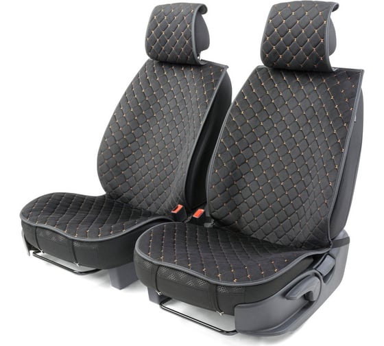 Накидки на передние сиденья CarPerformance, 2 шт. материал алькантара CUS-1012 BK/BE 1