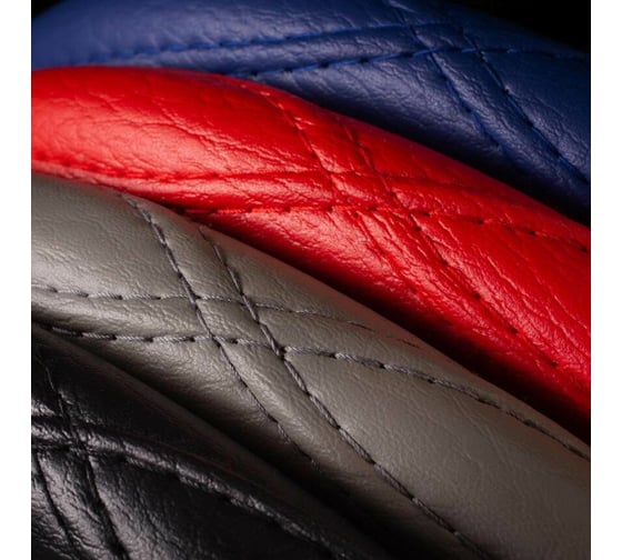Оплётка руля CarPerformance искусств кожа, объемная прострочка синий, разм. XXL, CP-2012 BL
