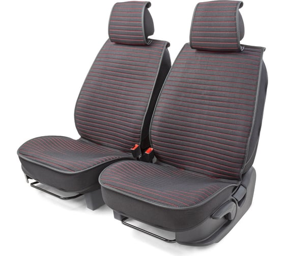 Каркас накидки на переднее сиденье CarPerformance 2 шт., fiberflax/лен CUS-2022 BK/RD