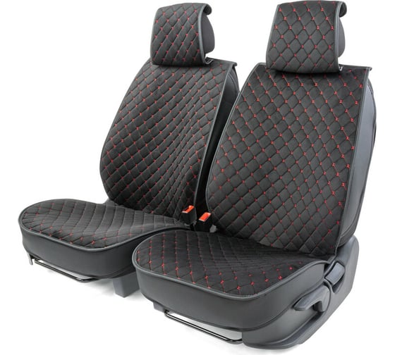 Каркас накидки на переднее сиденье CarPerformance 2 шт., алькантара CUS-2012 BK/RD