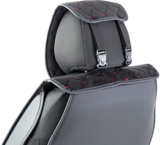 Каркас накидки на переднее сиденье CarPerformance 2 шт., алькантара CUS-2012 BK/RD