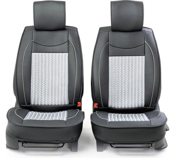 Каркас накидки на переднее сиденье CarPerformance 2 шт., экокожа CUS-2072 BK/GY