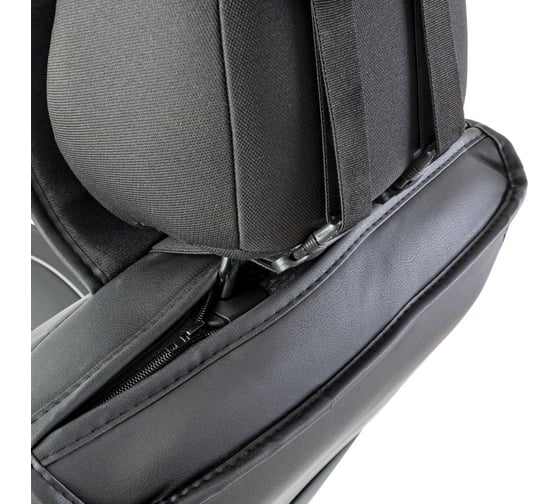 Каркас накидки на переднее сиденье CarPerformance 2 шт., экокожа CUS-2072 BK/GY