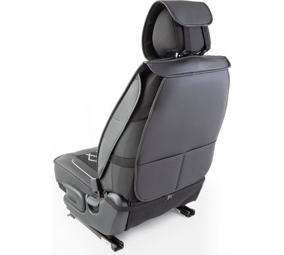 Каркасные накидки на передние сиденья CarPerformance 2 шт., экокожа CUS-2092 BK/GY
