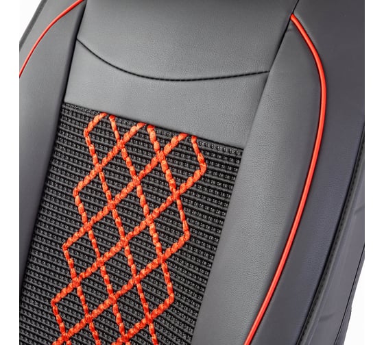 Каркас накидки на переднее сиденье CarPerformance 2 шт., экокожа CUS-2092 BK/RD