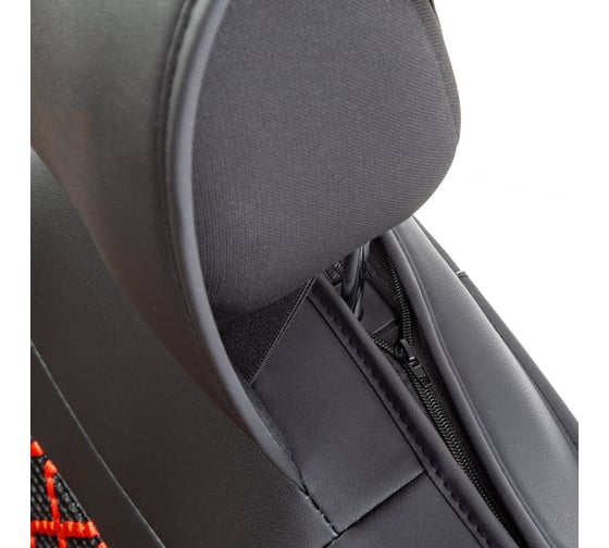 Каркас накидки на переднее сиденье CarPerformance 2 шт., экокожа CUS-2092 BK/RD