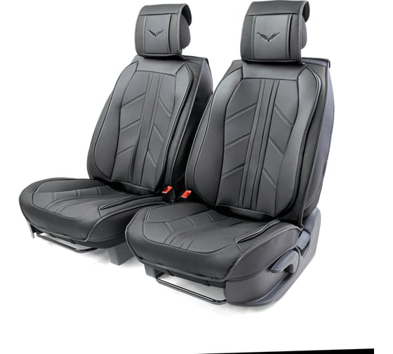 Каркасные 3D накидки на передние сиденья CarPerformance 2 шт. CUS-3012 BK/BK 1
