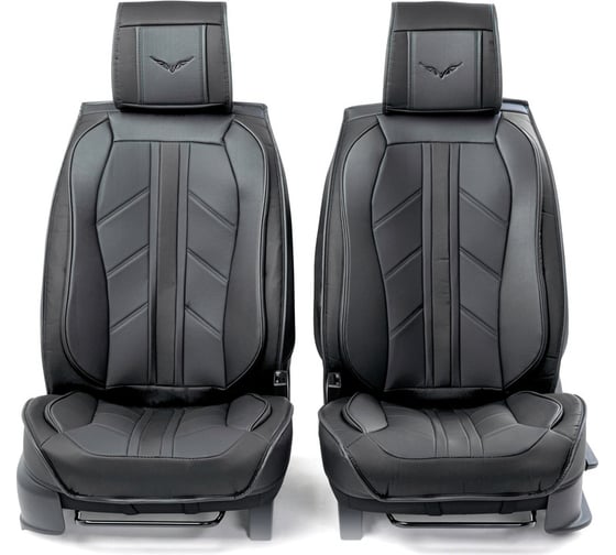 Каркасные 3D накидки на передние сиденья CarPerformance 2 шт. CUS-3012 BK/BK